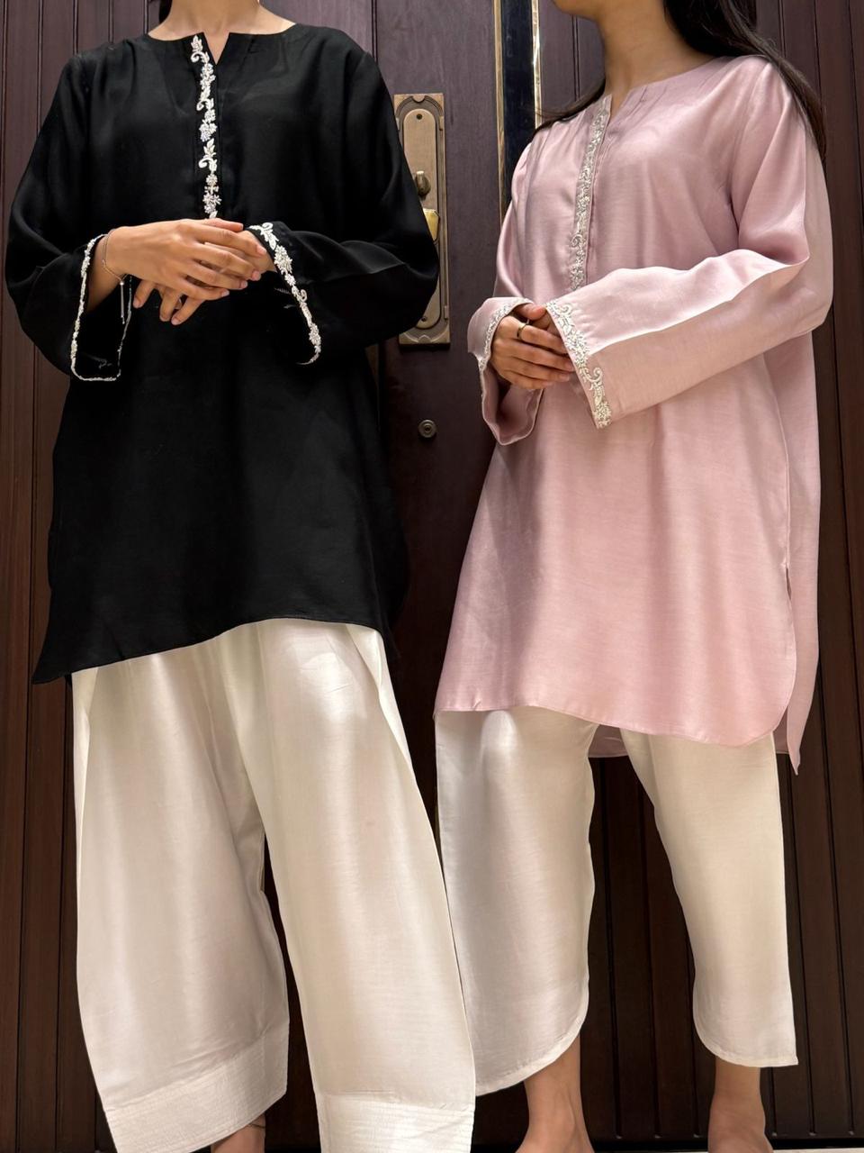 Hand Embroidery Suit in Cotton Silk