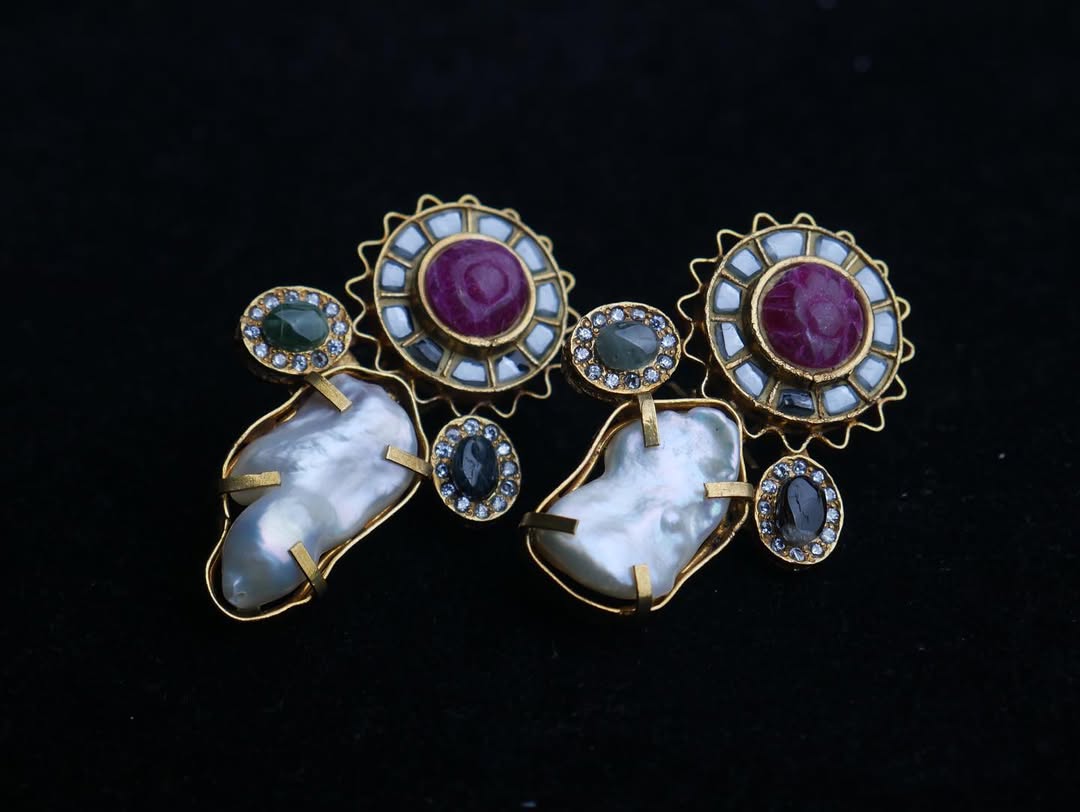 Earrings with real Gemstones